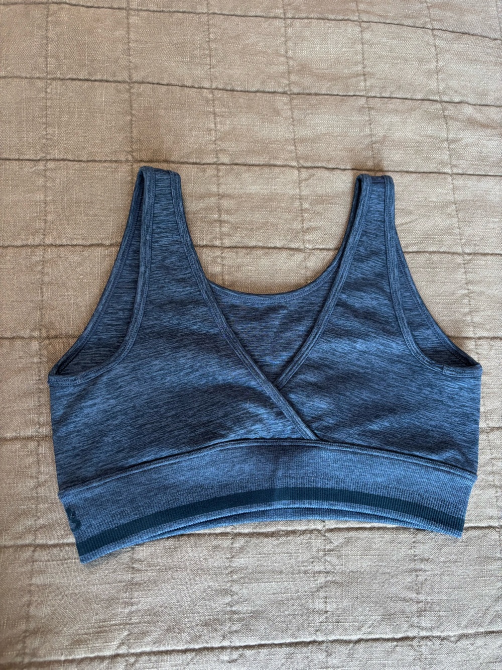 BuffBunny Heathered Blue Seamless Sports Bra